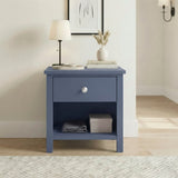 Nora Blue 1-Drawer Nightstand by Homelegance at Eve Furniture