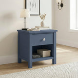 Nora Blue 1-Drawer Nightstand by Homelegance at Eve Furniture