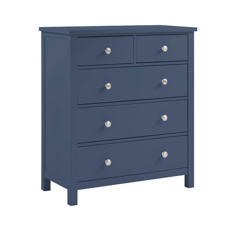 Nora Blue 5-Drawer Chest by Homelegance at Eve Furniture