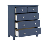 Nora Blue 5-Drawer Chest by Homelegance at Eve Furniture