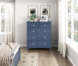 Nora Blue 5-Drawer Chest by Homelegance at Eve Furniture