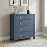 Nora Blue 5-Drawer Chest by Homelegance at Eve Furniture