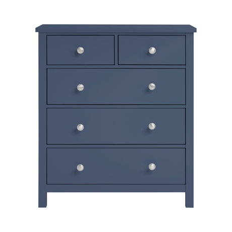 Nora Blue 5-Drawer Chest by Homelegance at Eve Furniture