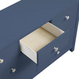 Nora Blue 7-Drawer Dresser by Homelegance at Eve Furniture