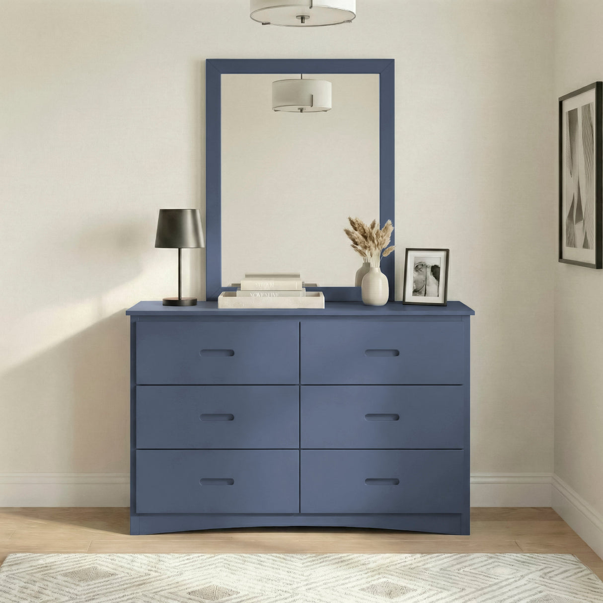 Nora Blue Dresser Mirror (Mirror Only) by Homelegance at Eve Furniture