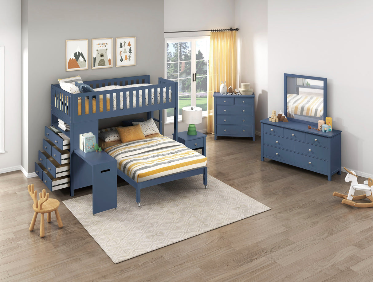 Nora Blue Dresser Mirror (Mirror Only) by Homelegance at Eve Furniture