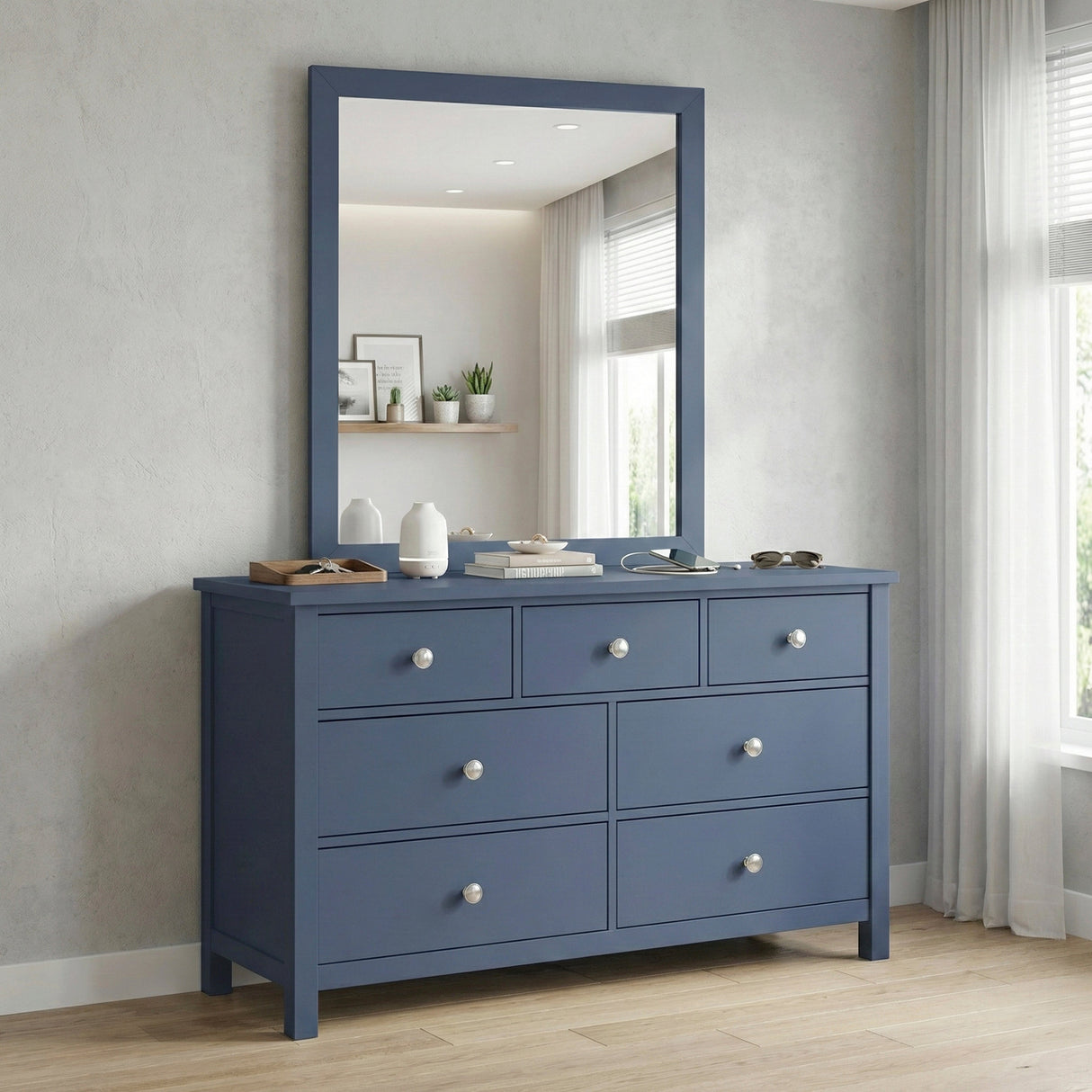Nora Blue Dresser Mirror (Mirror Only) by Homelegance at Eve Furniture