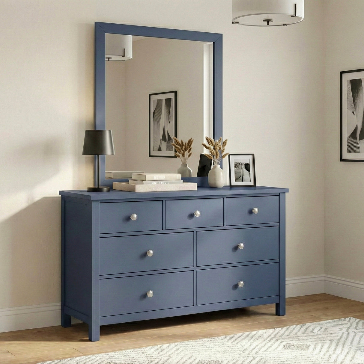 Nora Blue Dresser Mirror (Mirror Only) by Homelegance at Eve Furniture