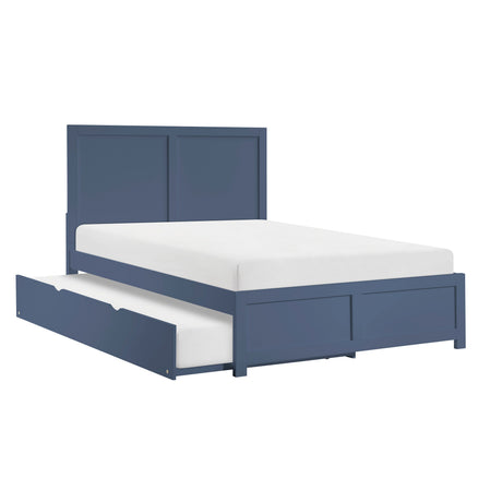 Nora Blue Full Platform Bed by Homelegance at Eve Furniture