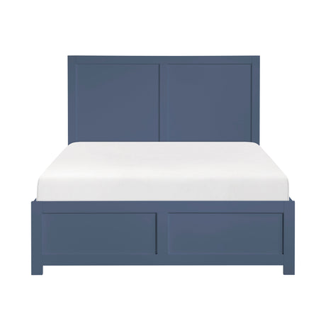 Nora Blue Full Platform Bed by Homelegance at Eve Furniture