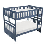 Nora Blue Full/Full Bunk Bed by Homelegance at Eve Furniture