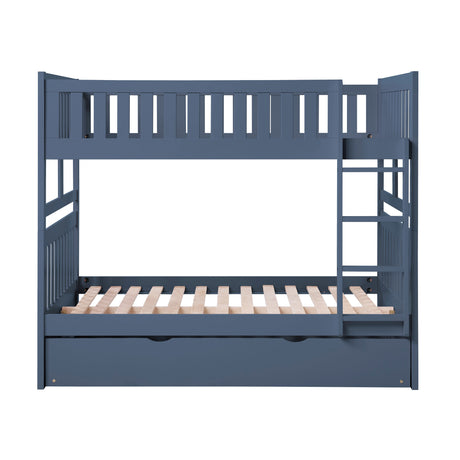 Nora Blue Full/Full Bunk Bed by Homelegance at Eve Furniture