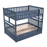 Nora Blue Full/Full Bunk Bed by Homelegance at Eve Furniture