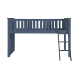 Nora Blue Low Loft Bunk Bed by Homelegance at Eve Furniture