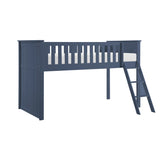 Nora Blue Low Loft Bunk Bed by Homelegance at Eve Furniture