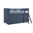 Nora Blue Low Loft Bunk with Bookcase and Dresser by Homelegance at Eve Furniture