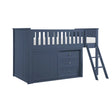 Nora Blue Low Loft Bunk with Dresser by Homelegance at Eve Furniture
