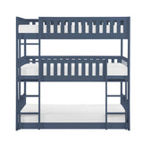 Nora Blue Triple Bunk Bed by Homelegance at Eve Furniture
