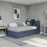 Nora Blue Twin Bookcase Platform Bed by Homelegance at Eve Furniture