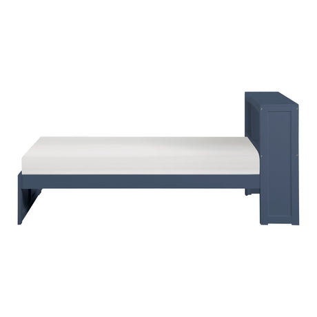 Nora Blue Twin Bookcase Platform Bed by Homelegance at Eve Furniture