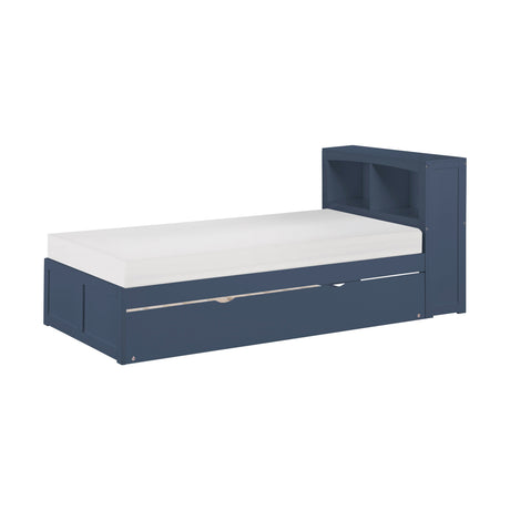 Nora Blue Twin Bookcase Platform Bed by Homelegance at Eve Furniture