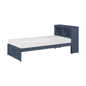 Nora Blue Twin Bookcase Platform Bed by Homelegance at Eve Furniture