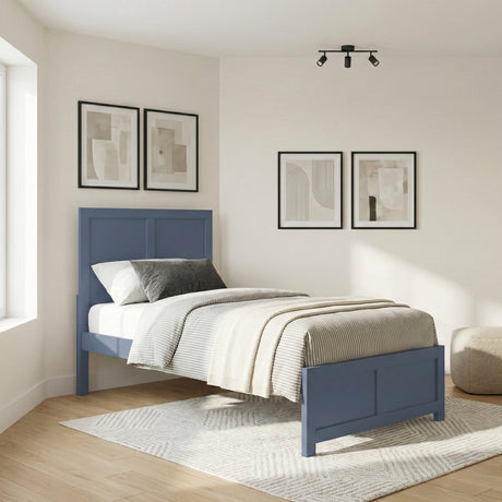 Nora Blue Twin Platform Bed by Homelegance at Eve Furniture