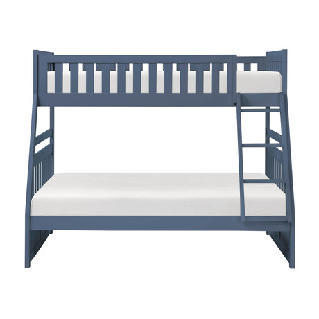 Nora Blue Twin/Full Bunk Bed by Homelegance at Eve Furniture