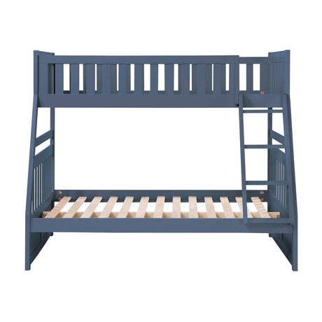 Nora Blue Twin/Full Bunk Bed by Homelegance at Eve Furniture