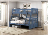 Nora Blue Twin/Full Bunk Bed by Homelegance at Eve Furniture