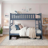Nora Blue Twin/Full Bunk Bed by Homelegance at Eve Furniture