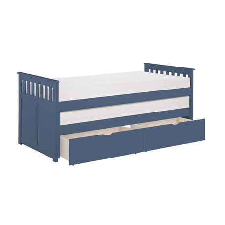 Nora Blue Twin/Twin Bed by Homelegance at Eve Furniture