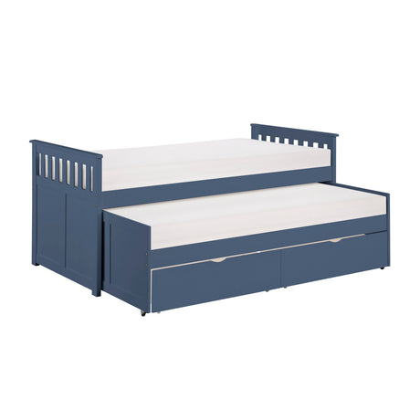 Nora Blue Twin/Twin Bed by Homelegance at Eve Furniture