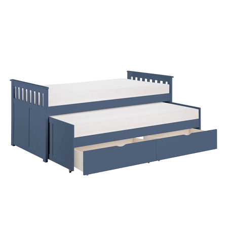 Nora Blue Twin/Twin Bed by Homelegance at Eve Furniture