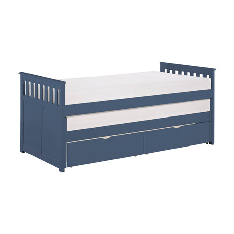 Nora Blue Twin/Twin Bed by Homelegance at Eve Furniture
