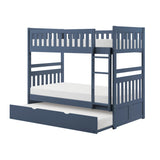 Nora Blue Twin/Twin Bunk Bed by Homelegance at Eve Furniture