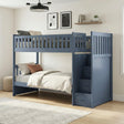 Nora Blue Twin/Twin Step Bunk Bed by Homelegance at Eve Furniture