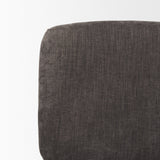 Nora Charcoal Fabric w/ Matte Black Metal Legs Accent Chair by Mercana at Eve Furniture