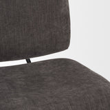 Nora Charcoal Fabric w/ Matte Black Metal Legs Accent Chair by Mercana at Eve Furniture