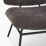 Nora Charcoal Fabric w/ Matte Black Metal Legs Accent Chair by Mercana at Eve Furniture