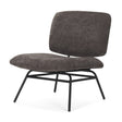Nora Charcoal Fabric w/ Matte Black Metal Legs Accent Chair by Mercana at Eve Furniture