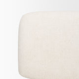 Nora Cream Fabric w/ Matte Black Metal Legs Accent Chair by Mercana at Eve Furniture
