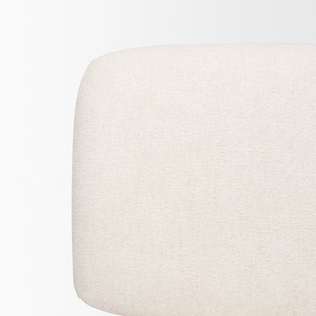 Nora Cream Fabric w/ Matte Black Metal Legs Accent Chair by Mercana at Eve Furniture