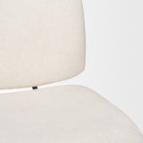 Nora Cream Fabric w/ Matte Black Metal Legs Accent Chair by Mercana at Eve Furniture