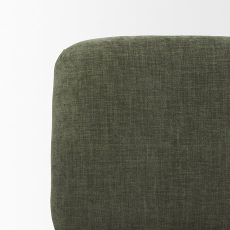 Nora Forest Green Fabric w/ Matte Black Metal Legs Accent Chair by Mercana at Eve Furniture