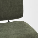 Nora Forest Green Fabric w/ Matte Black Metal Legs Accent Chair by Mercana at Eve Furniture