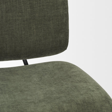 Nora Forest Green Fabric w/ Matte Black Metal Legs Accent Chair by Mercana at Eve Furniture