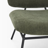 Nora Forest Green Fabric w/ Matte Black Metal Legs Accent Chair by Mercana at Eve Furniture