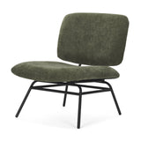 Nora Forest Green Fabric w/ Matte Black Metal Legs Accent Chair by Mercana at Eve Furniture
