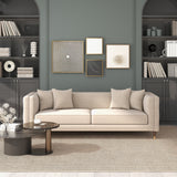 Nora Light Cream Velvet Sofa by Ashcroft Furniture at Eve Furniture